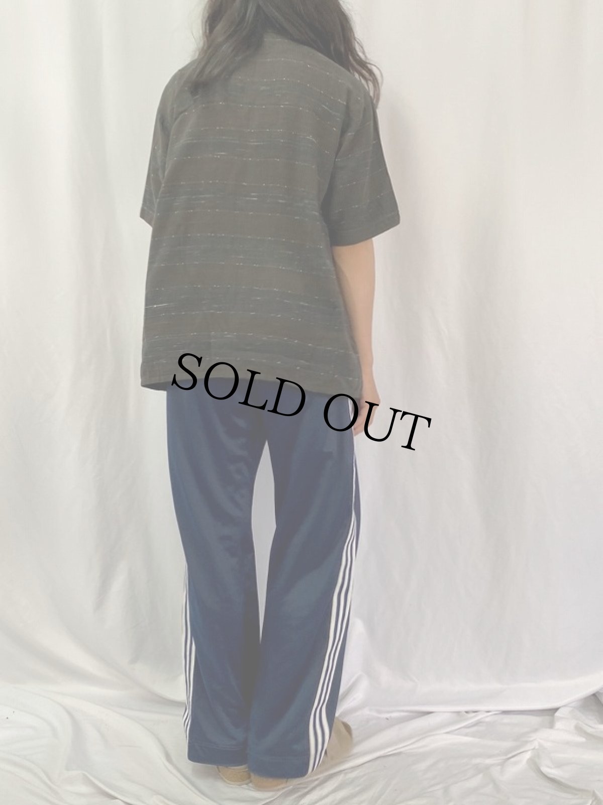 画像4: 60's Mag Sport 絣ボーダー柄 コットンシャツ (4)