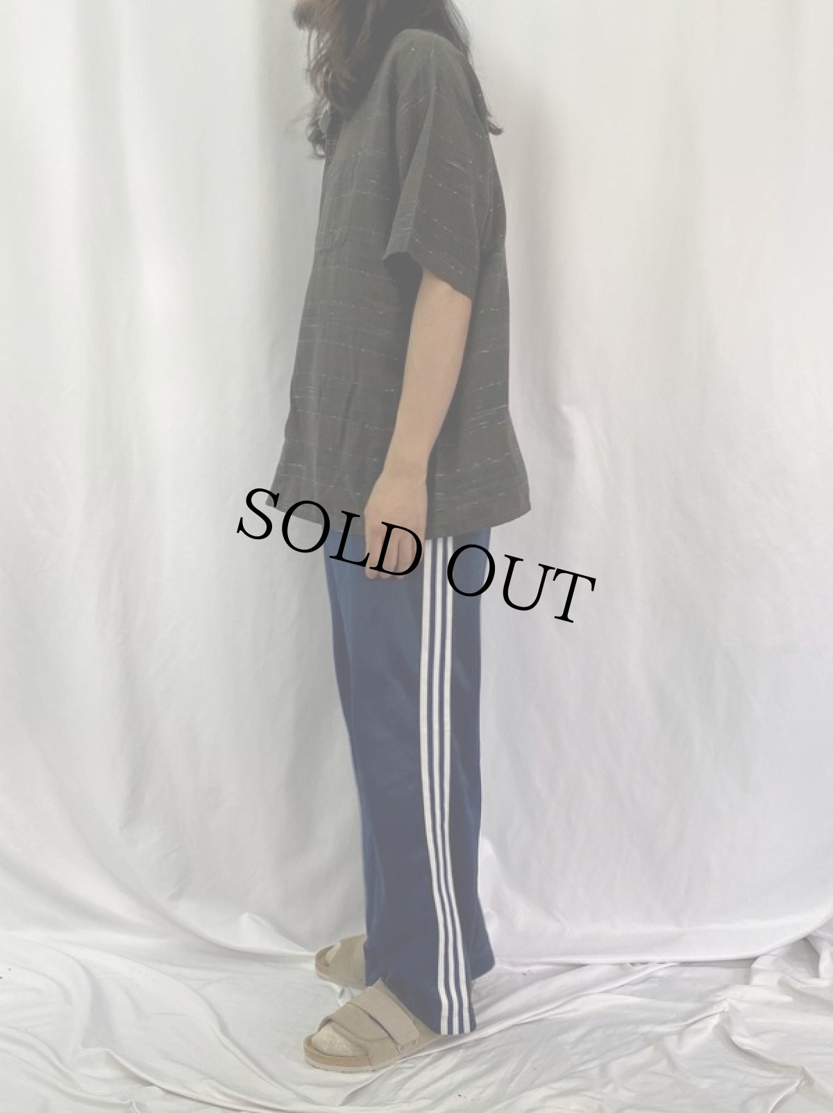 画像3: 60's Mag Sport 絣ボーダー柄 コットンシャツ (3)