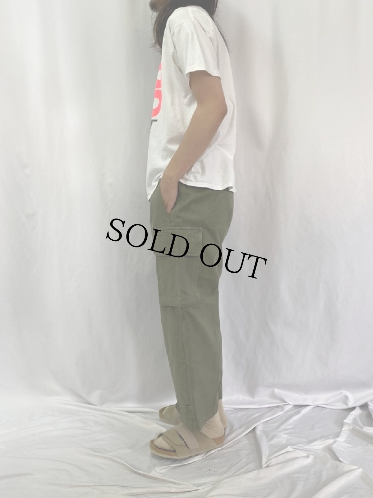 画像3: 60's FRENCH ARMY M-47後期 ヘリンボーンツイル カーゴパンツ W35 (3)