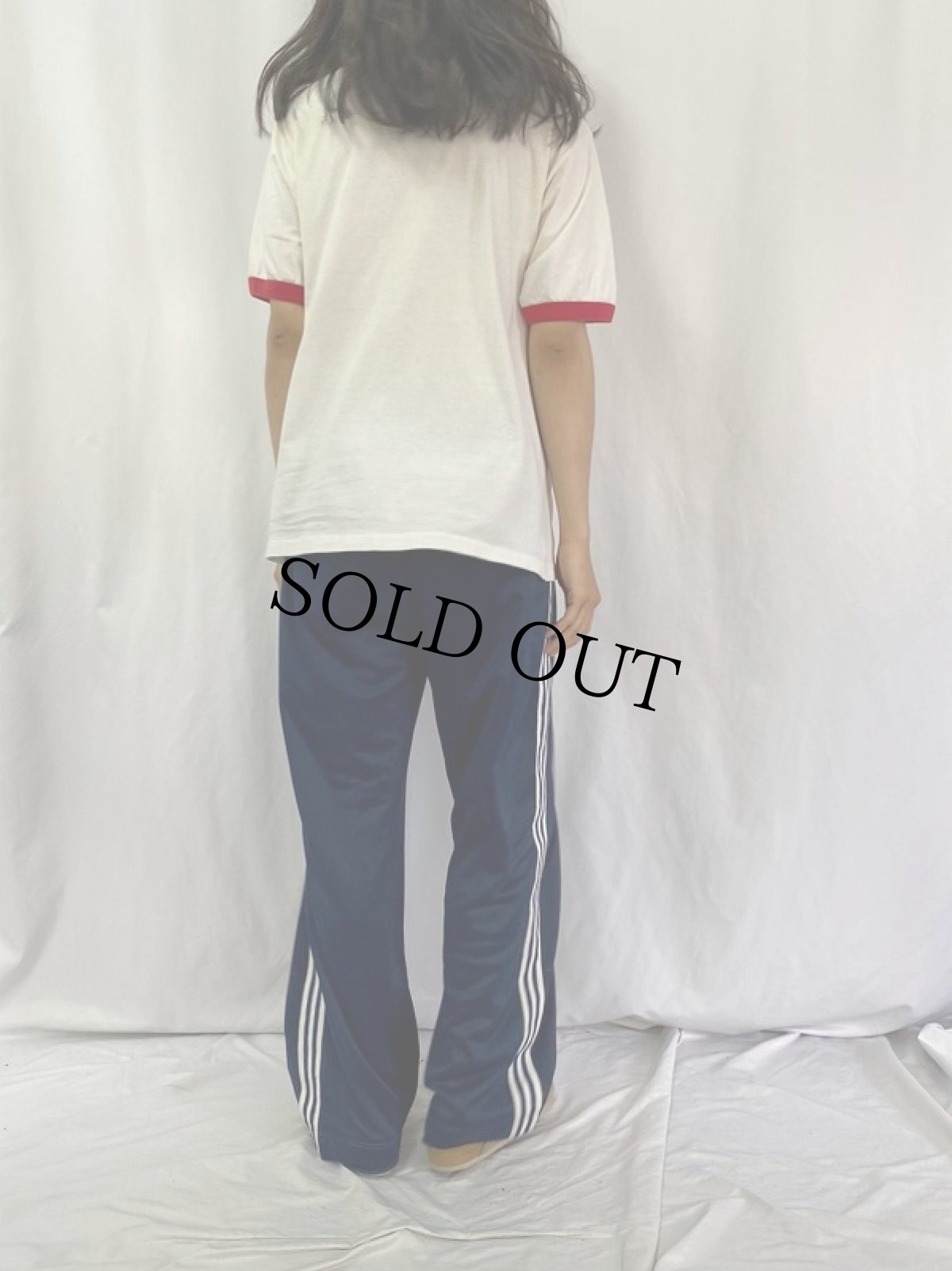 画像4: 90's USA製 "THWIP!" プリントリンガーTシャツ L (4)