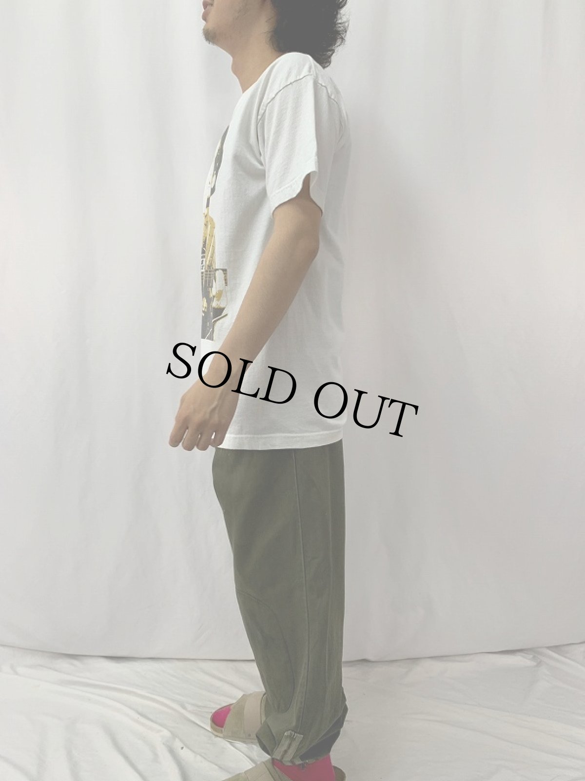 画像3: Woody Guthrie USA製 "THIS MACHINE KILLS FASCISTS" ミュージシャンプリントTシャツ L (3)