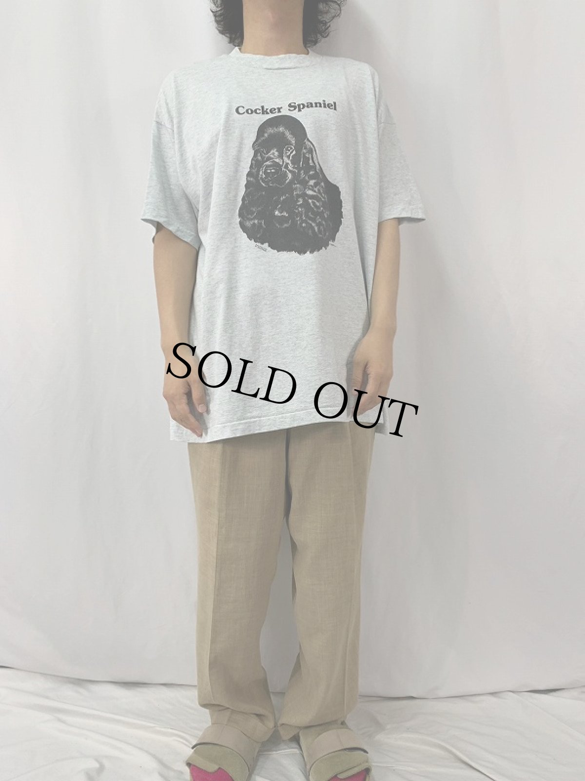 画像2: 90's USA製 "Cocker Spaniel" 犬プリントTシャツ XXL (2)