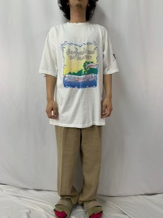 画像2: 90's PINK PANTHER CANADA製 "AUJOURD HUI CA FLOTTE" キャラクタープリントTシャツ (2)