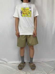 画像2: 90's USA製 "Junior Great Books" キャラクタープリントTシャツ L (2)