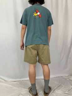 画像4: 90's PEANUTS WOODSTOCK USA製 "空手" キャラクターTシャツ M (4)