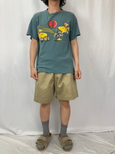 画像2: 90's PEANUTS WOODSTOCK USA製 "空手" キャラクターTシャツ M (2)