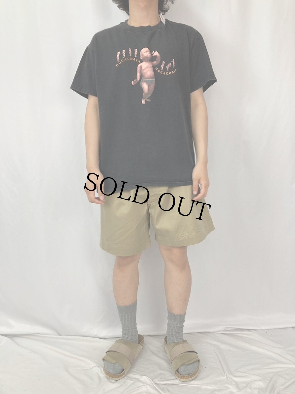 画像2: 90's〜 OOGACHAKA USA製 キャラクタープリントTシャツ L (2)