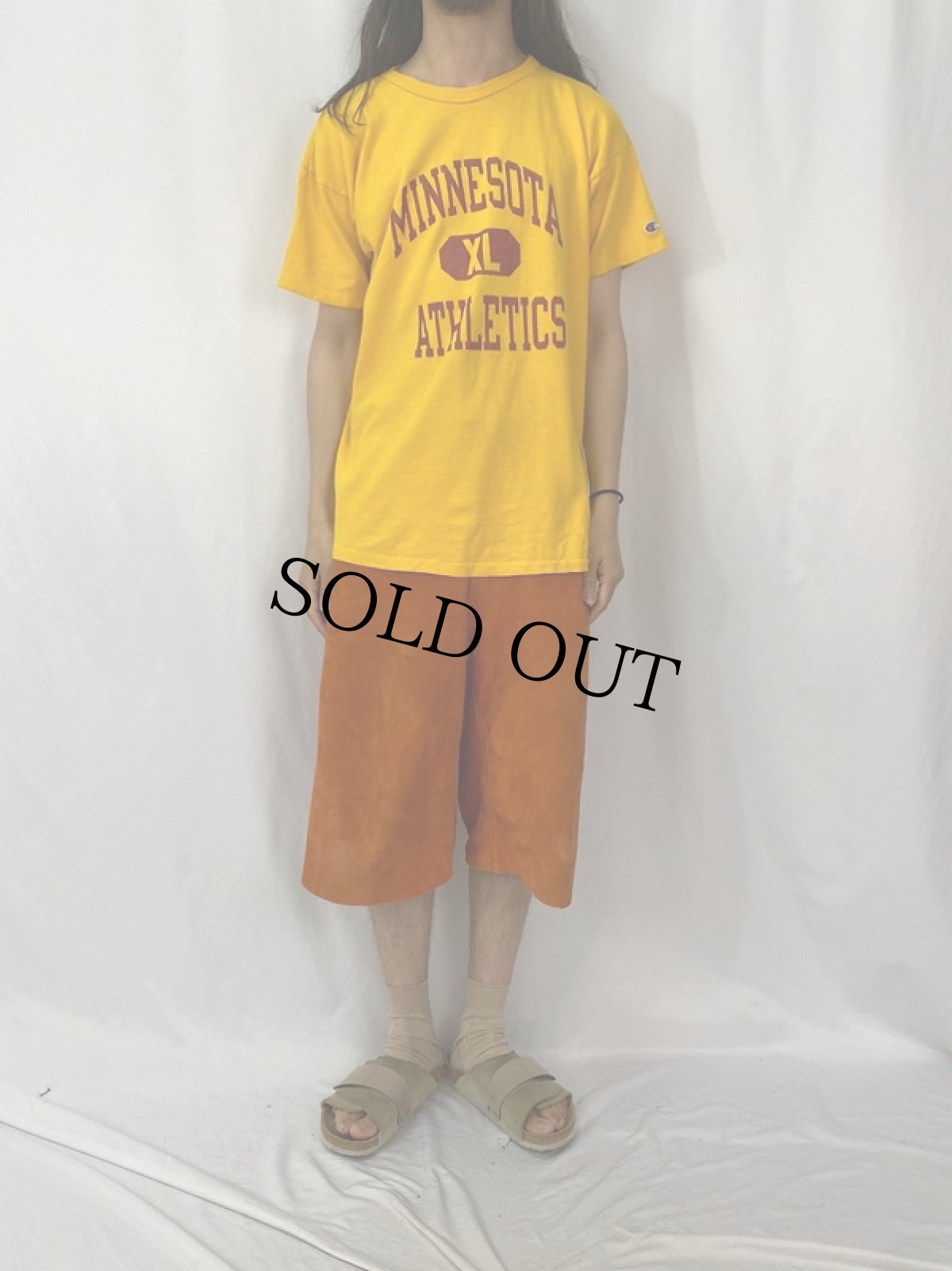 画像2: 80's Champion トリコタグ USA製 "MINNESOTA ATHLETICS" プリントTシャツ XL (2)