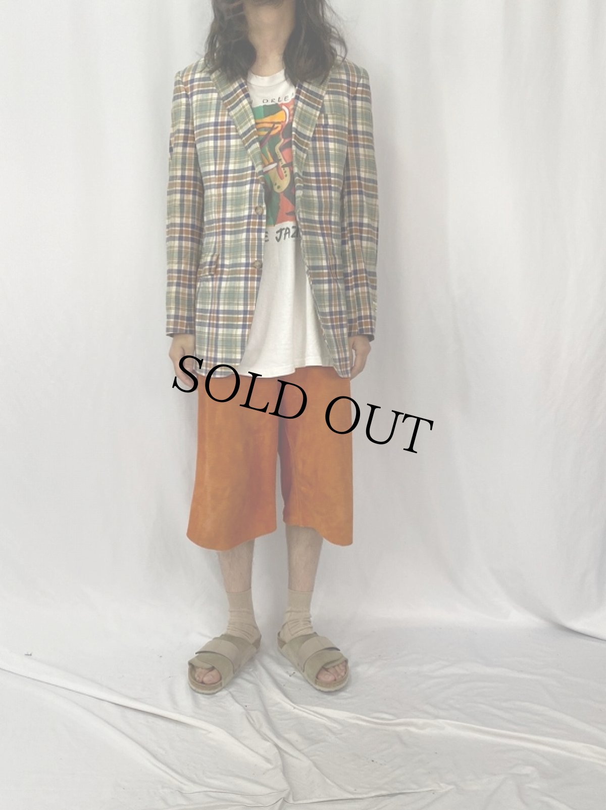 画像2: JASONS インディアンマドラス テーラードジャケット (2)