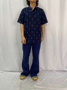 画像2: POLO Ralph Lauren "EXCLUSIVE OF TRIM" ゴルフ柄 コットンシャツ M (2)