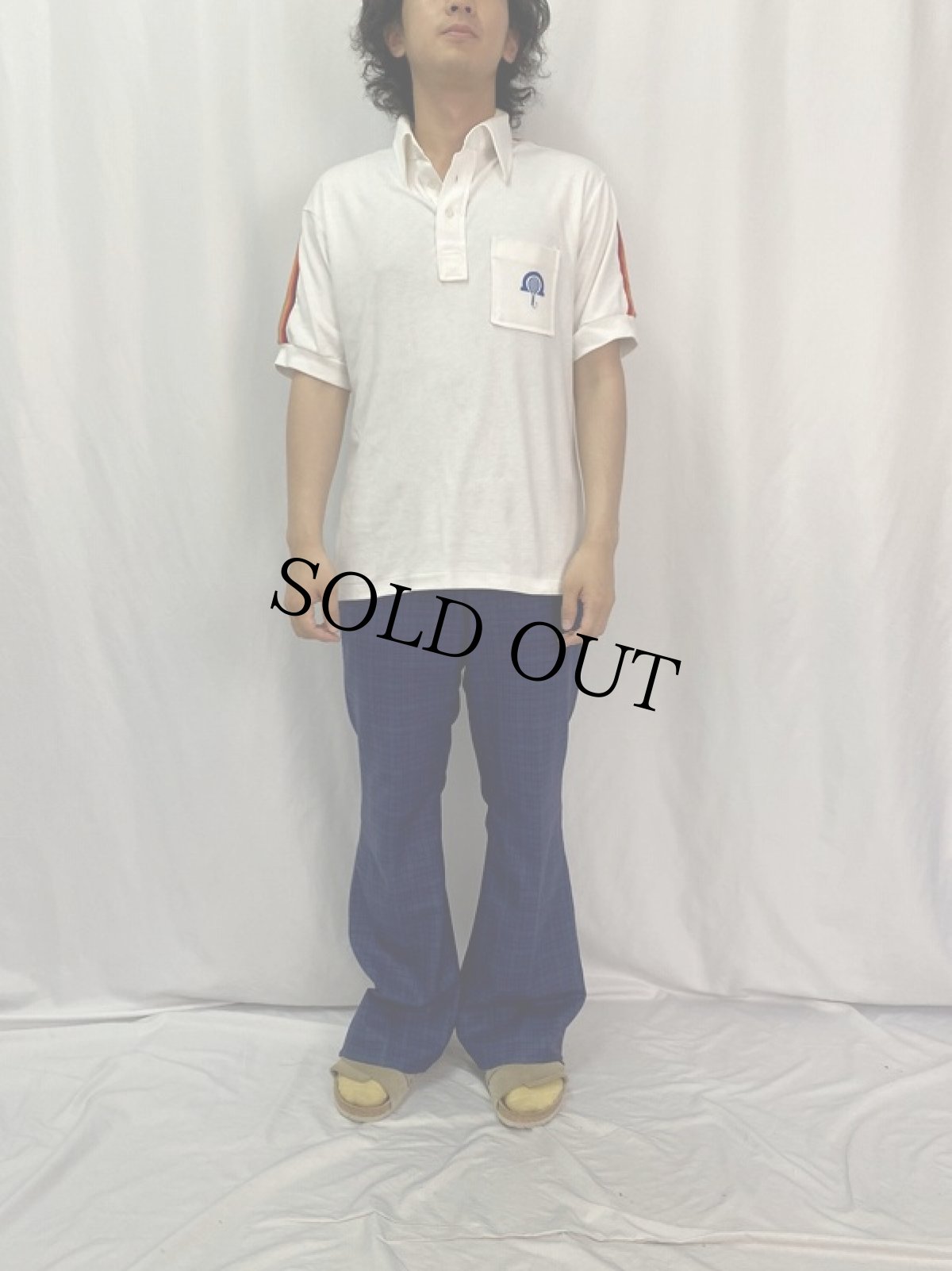 画像2: YOUUNG BLOODS "OMEGA" サイドライン ポロシャツ XL (2)