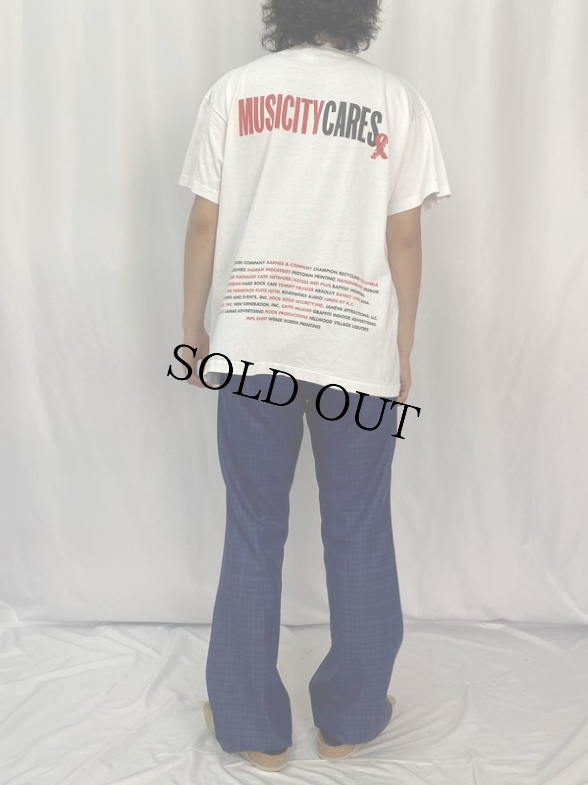 画像4: 90's "MUSICITY CARES" イラストプリントＴシャツ XL (4)