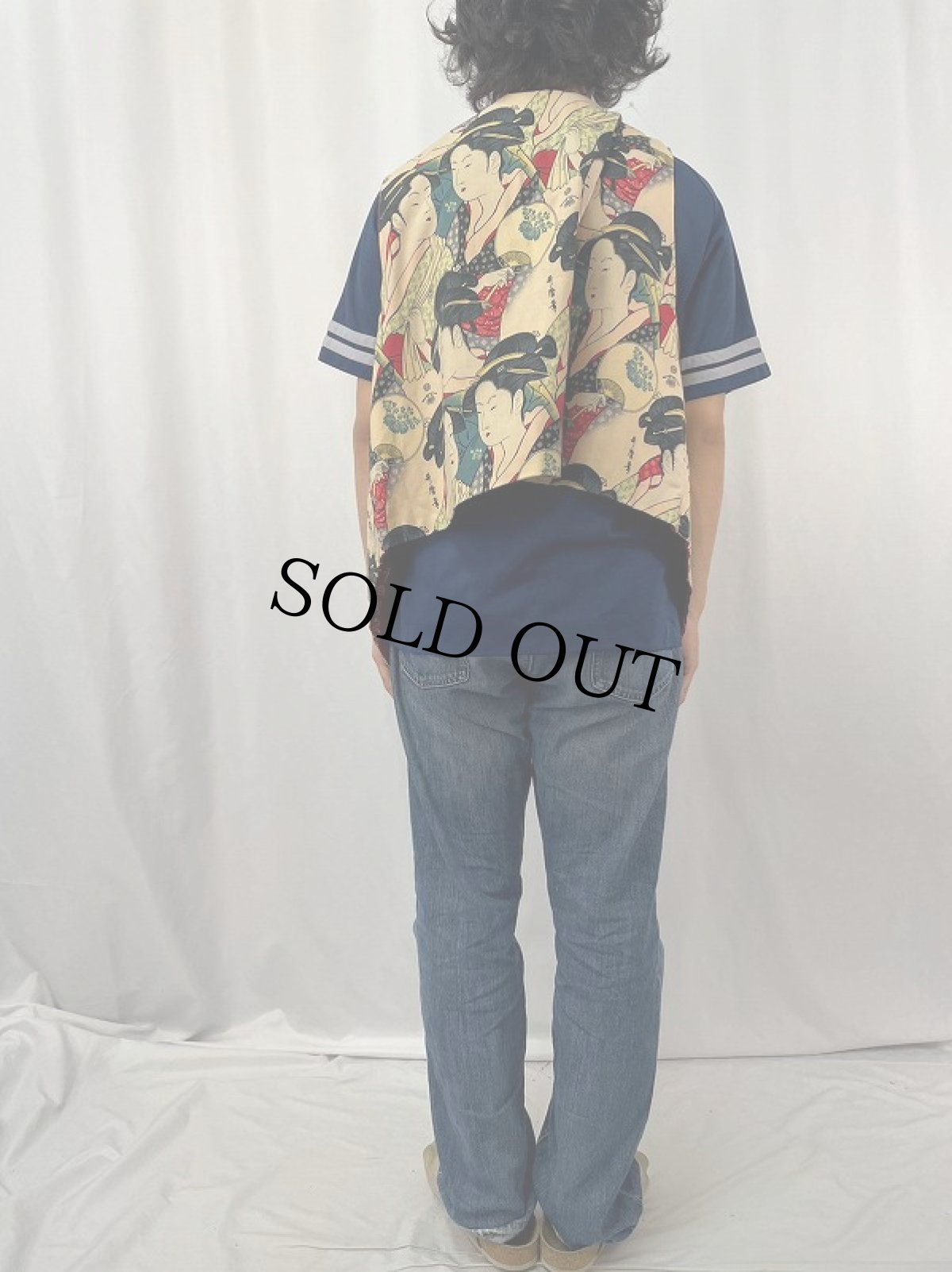 画像4: 浮世絵柄 リバーシブルベスト (4)