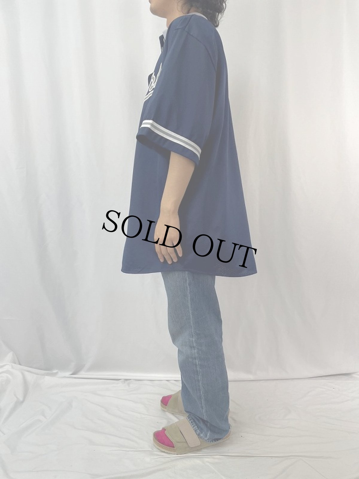 画像3: "New york" メッシュベースボールシャツ XXL (3)