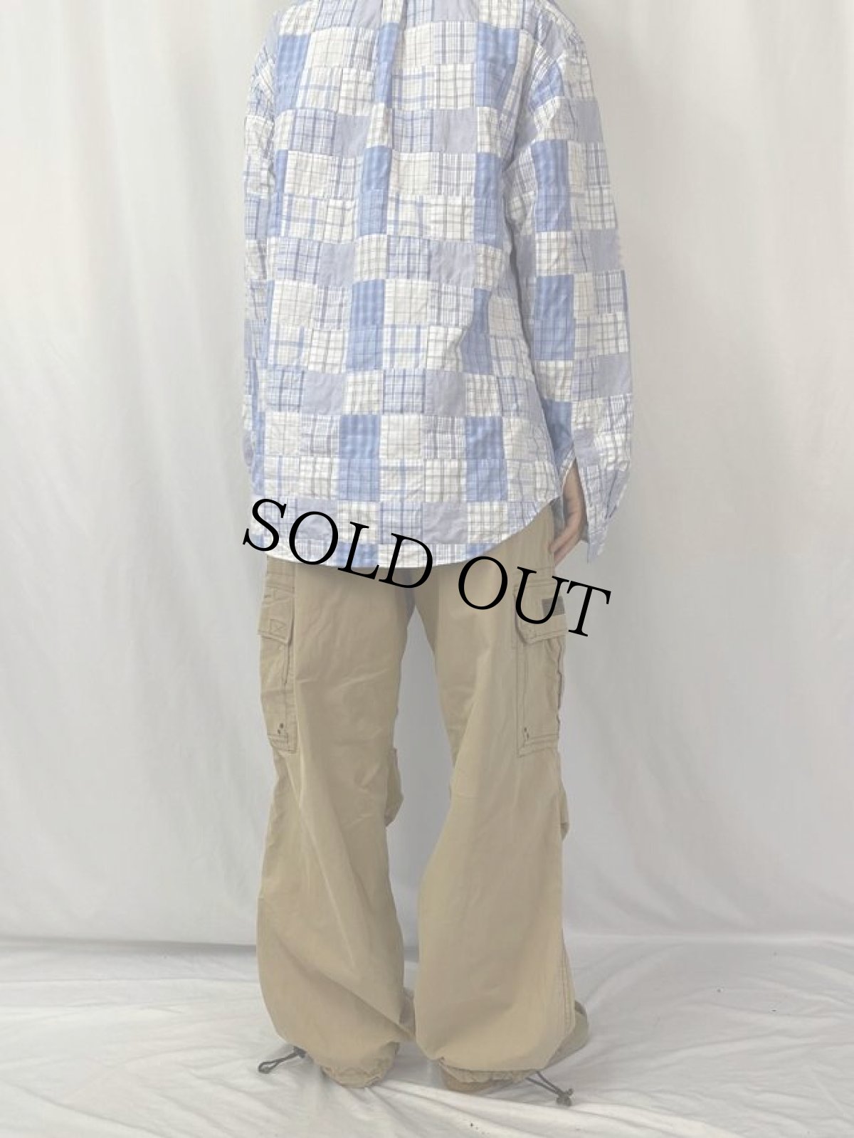 画像4: ABERCROMBIE＆FITCH コットン×ナイロンカーゴパンツ L (4)