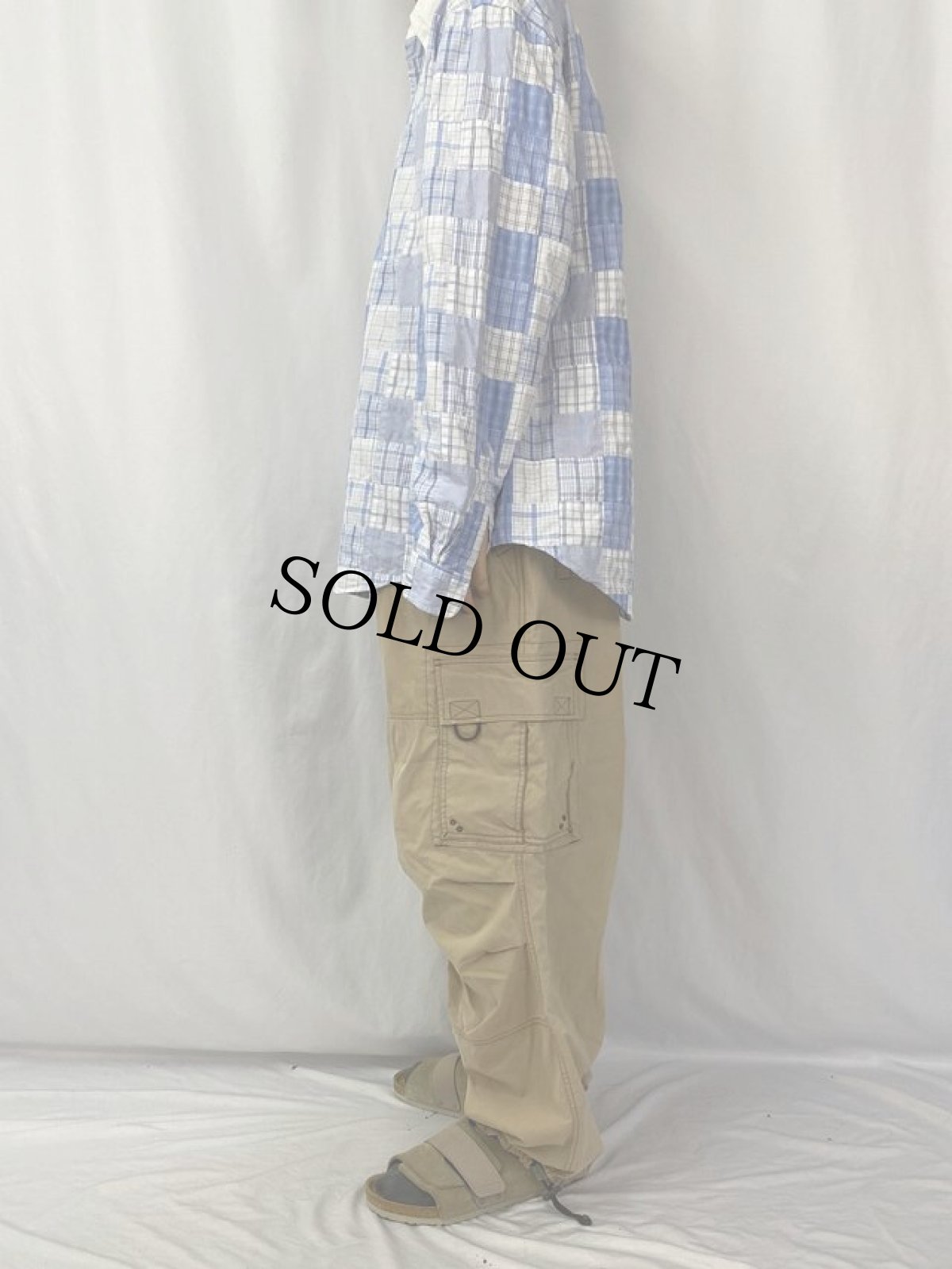 画像3: ABERCROMBIE＆FITCH コットン×ナイロンカーゴパンツ L (3)