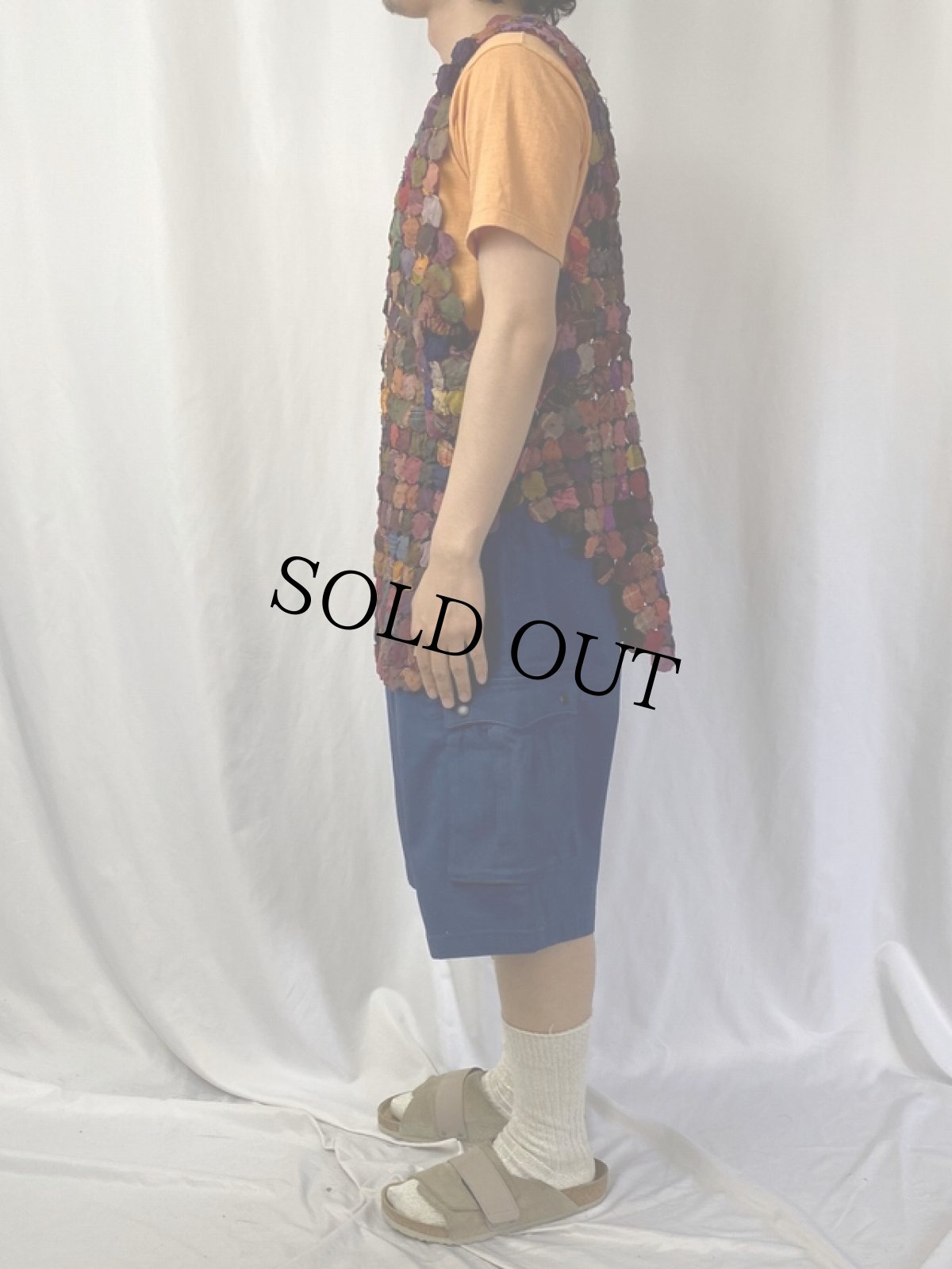 画像3: VINTAGE ハンドメイド ベスト (3)