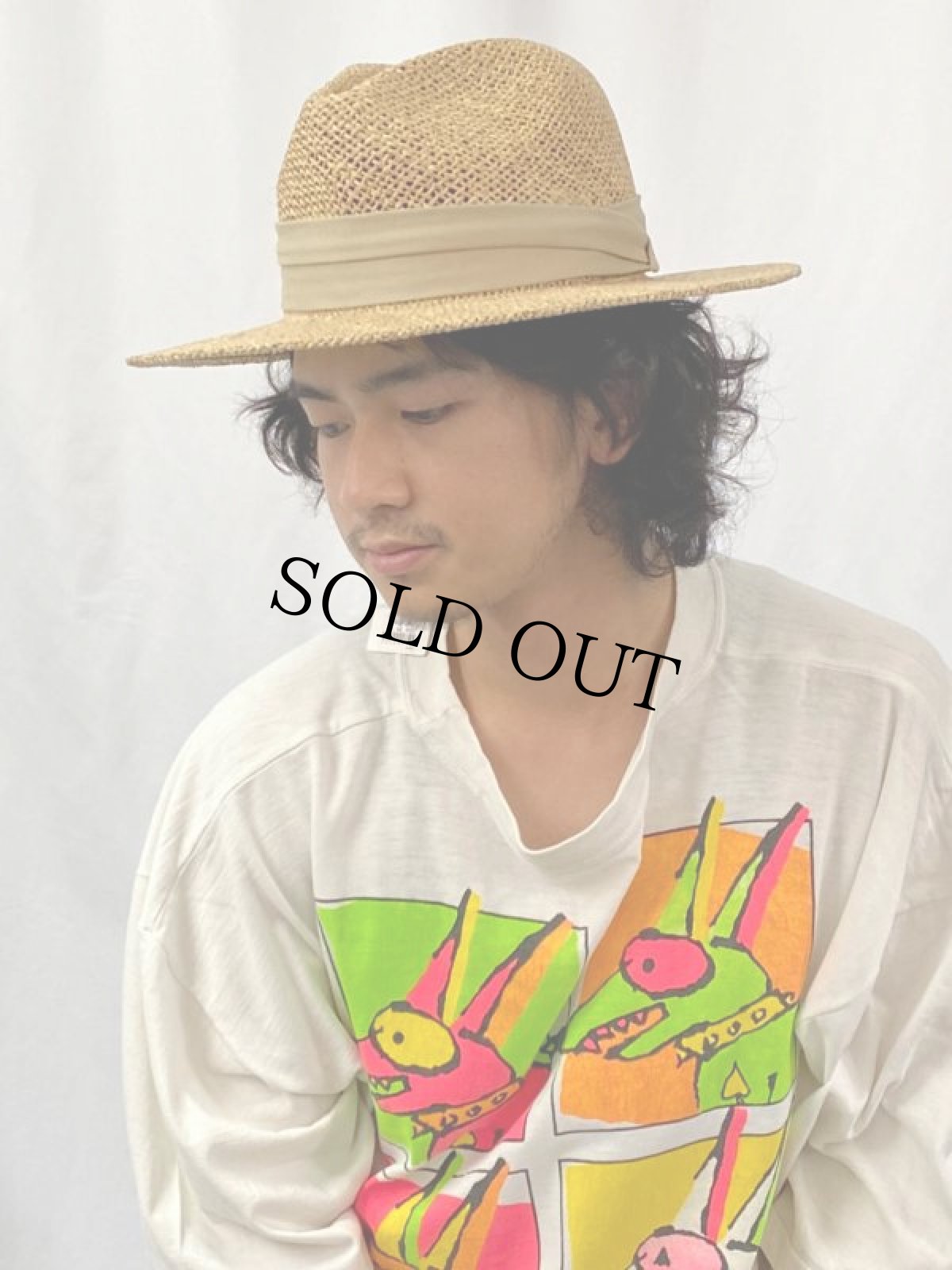 画像2: STETSON リボンデザイン ストロー中折れハット (2)