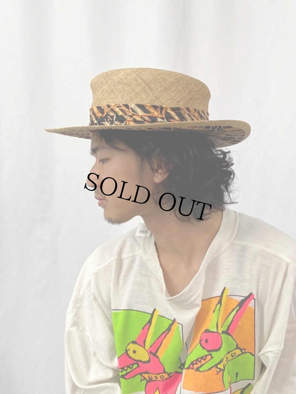 画像3: STETSON USA製 リボンデザイン ストロー中折れハット L/XL (3)