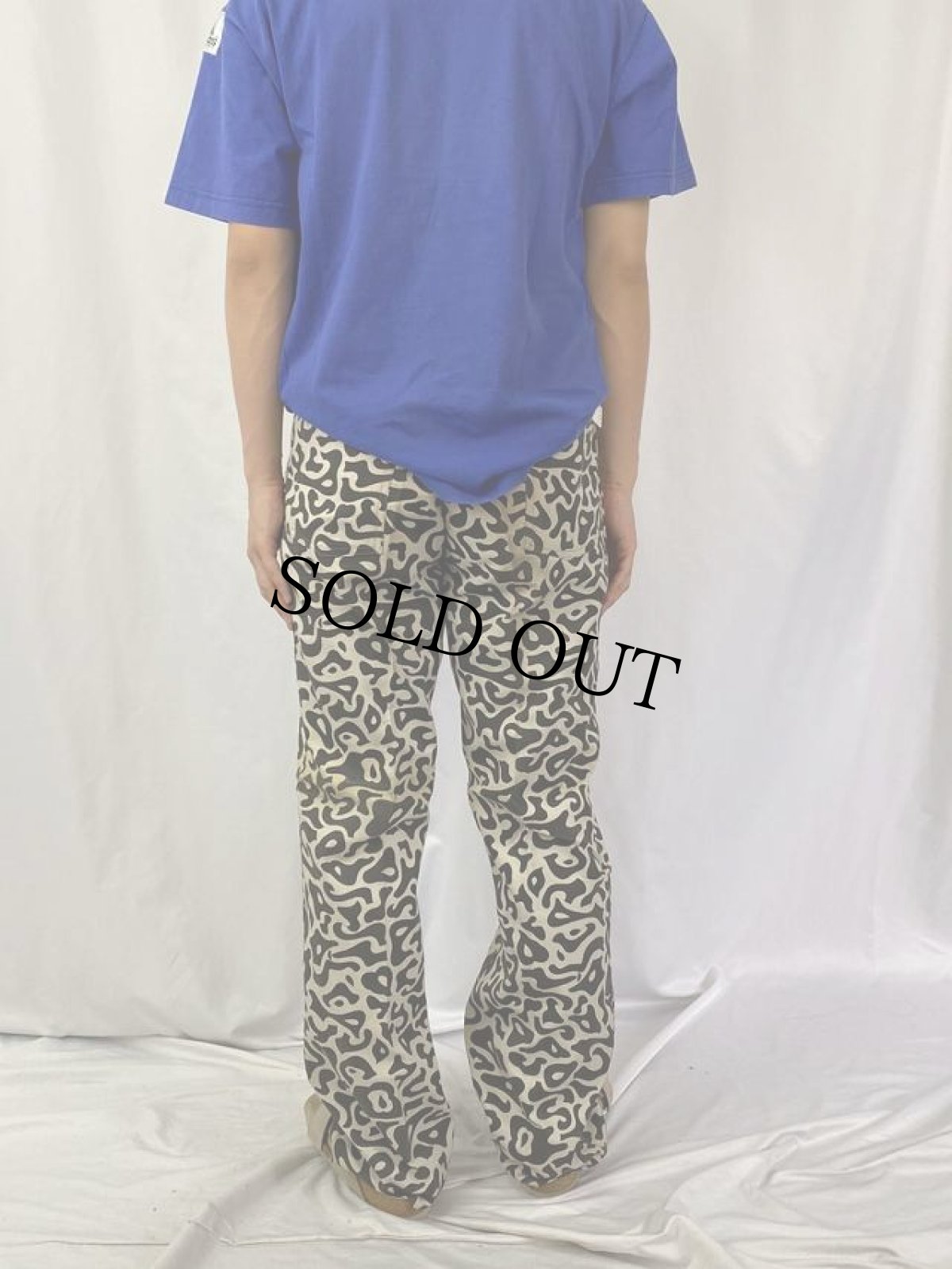 画像4: 70's 韓国 学生軍事訓練用 バクテリア迷彩 HBTパンツ DEADSTOCK W32 (4)