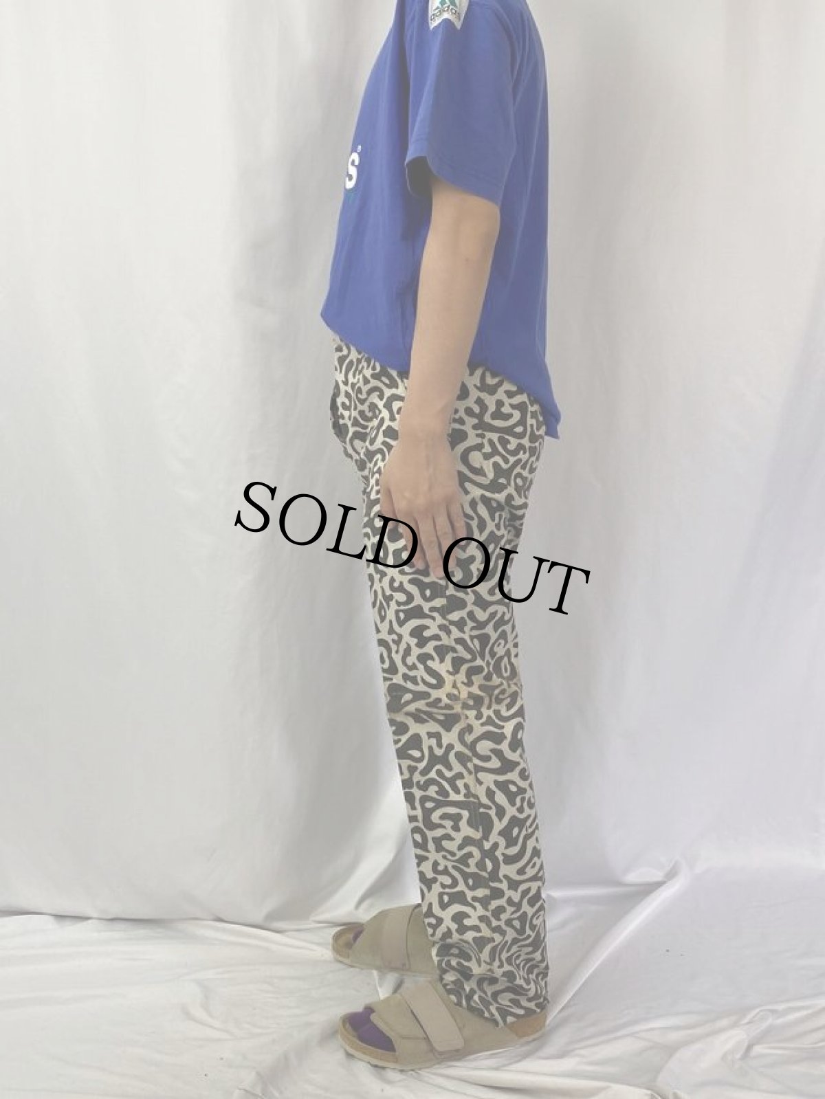 画像3: 70's 韓国 学生軍事訓練用 バクテリア迷彩 HBTパンツ DEADSTOCK W32 (3)