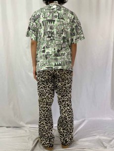 画像4: 90’s LAGUNA USA製 大判プリント アートTシャツ L (4)