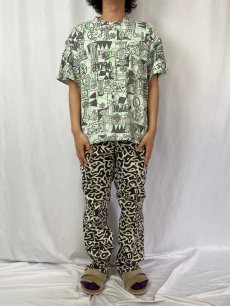 画像2: 90’s LAGUNA USA製 大判プリント アートTシャツ L (2)