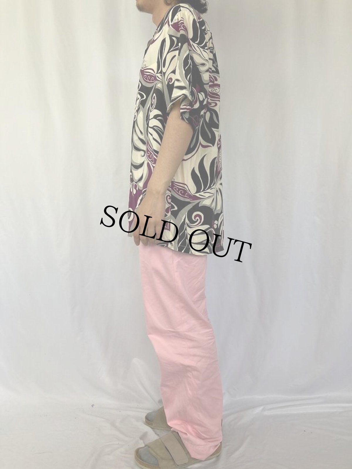 画像3: Island Wear HAWAII製 オールオーバーパターン レーヨンアロハシャツ L (3)