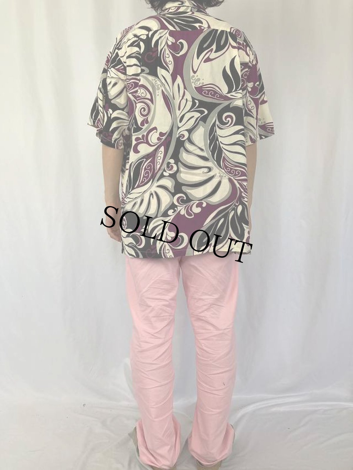 画像4: Island Wear HAWAII製 オールオーバーパターン レーヨンアロハシャツ L (4)