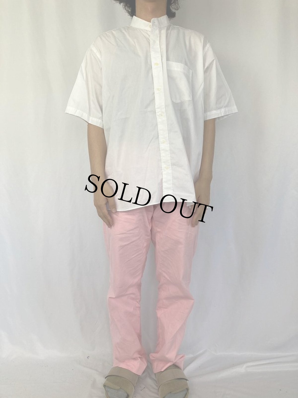 画像2: Pierre Cardin スタンドカラー コットンシャツ (2)