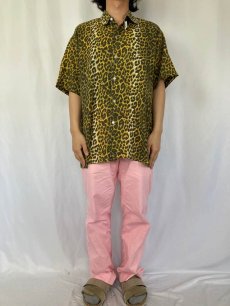 画像2: 【SALE】 レオパード柄 シャツ XL (2)