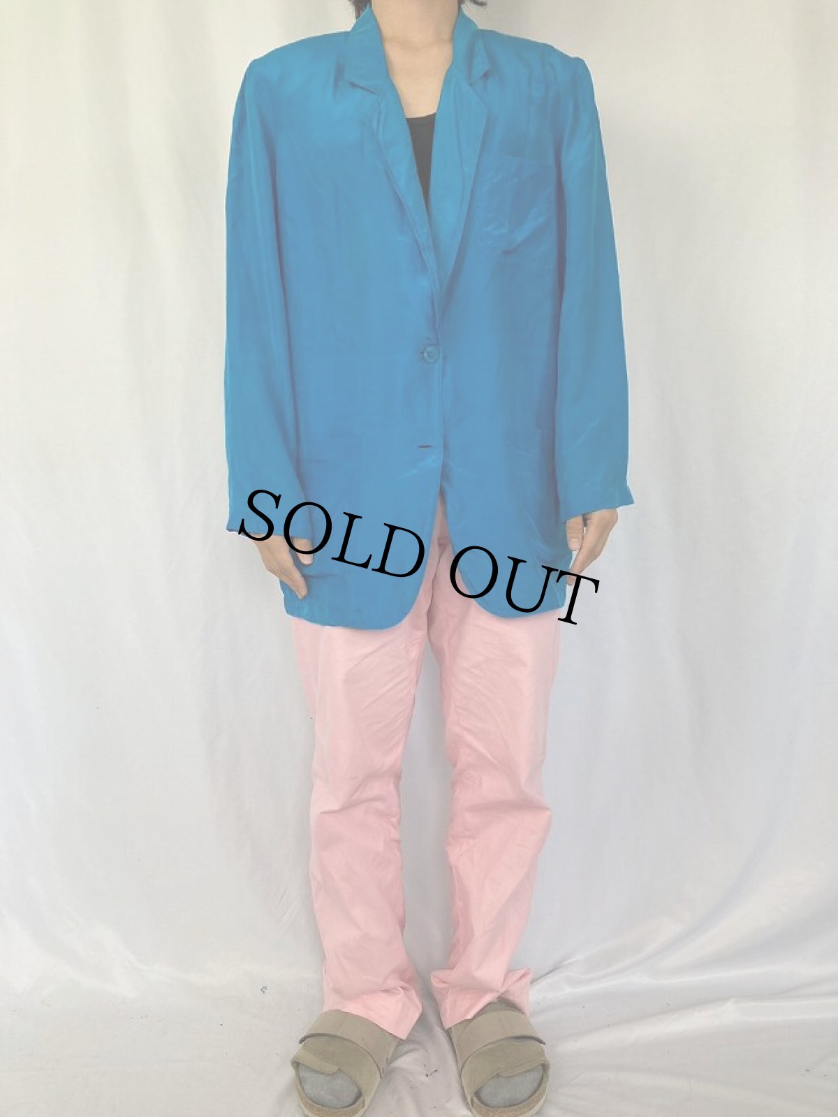 画像2: NITYA シルクテーラードジャケット SIZE44 (2)