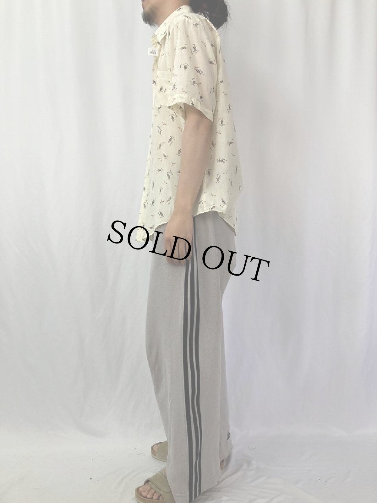 画像3: 70's Kmart 総柄 ポリエステル×コットンシャツ (3)