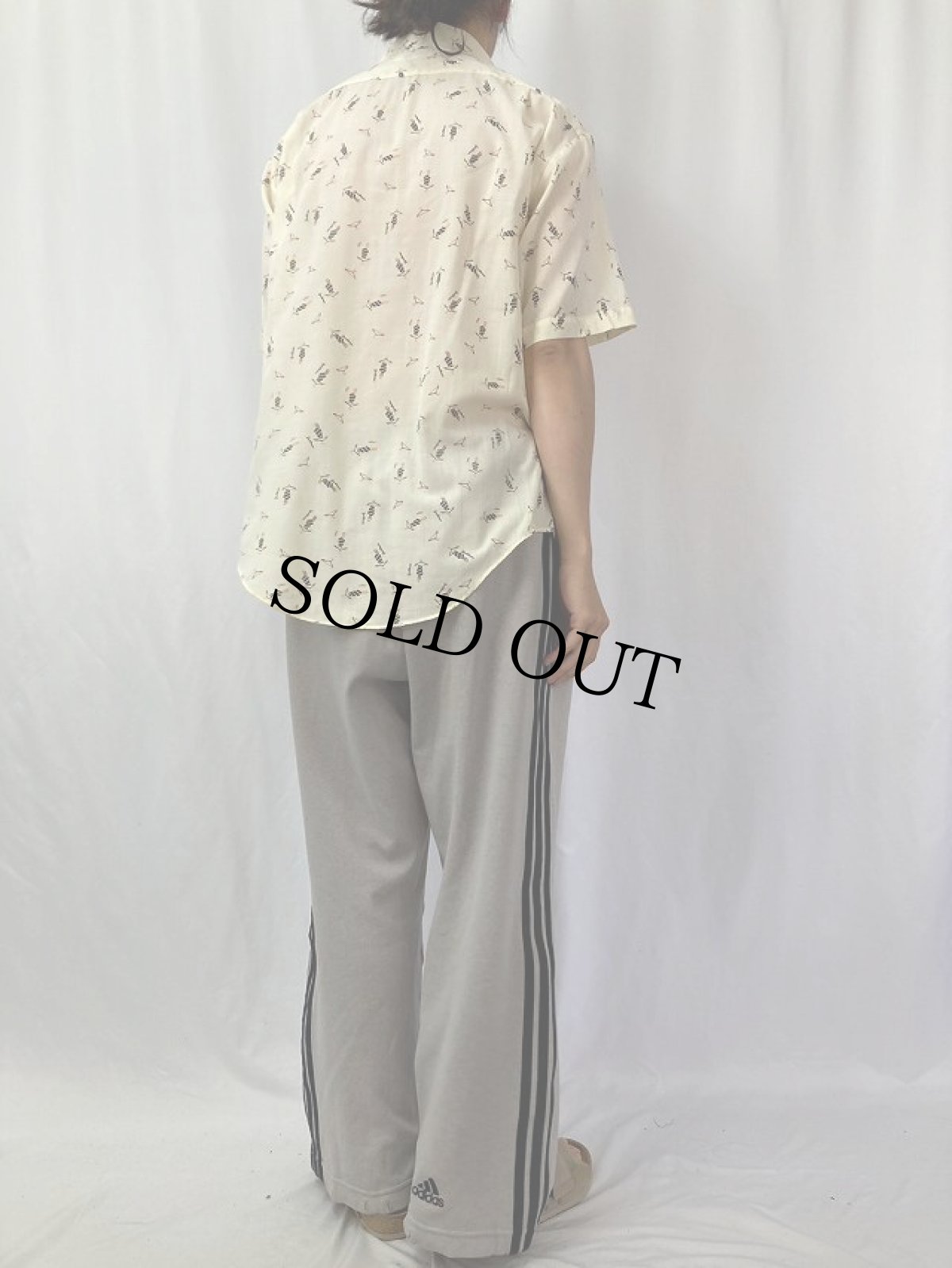 画像4: 70's Kmart 総柄 ポリエステル×コットンシャツ (4)