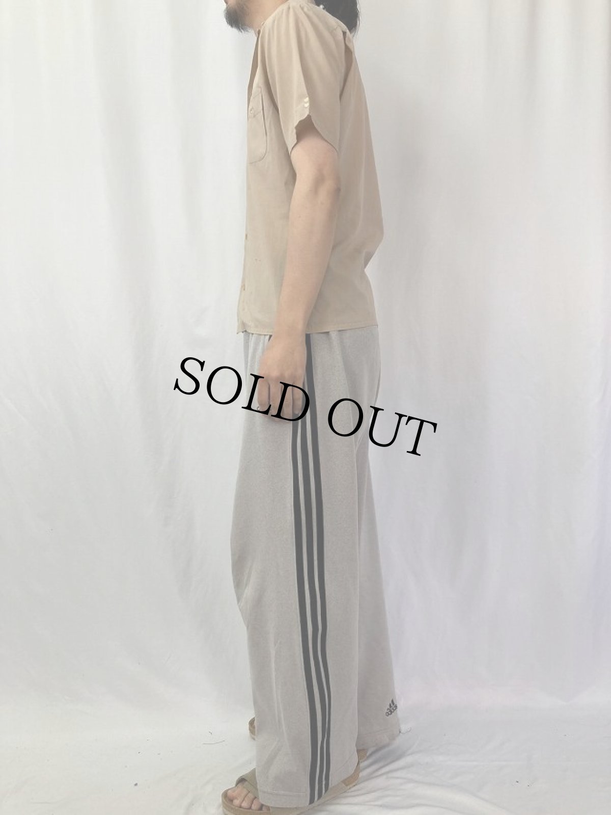 画像3: 70's Mr. California ポリエステル×コットン オープンカラーシャツ S (3)