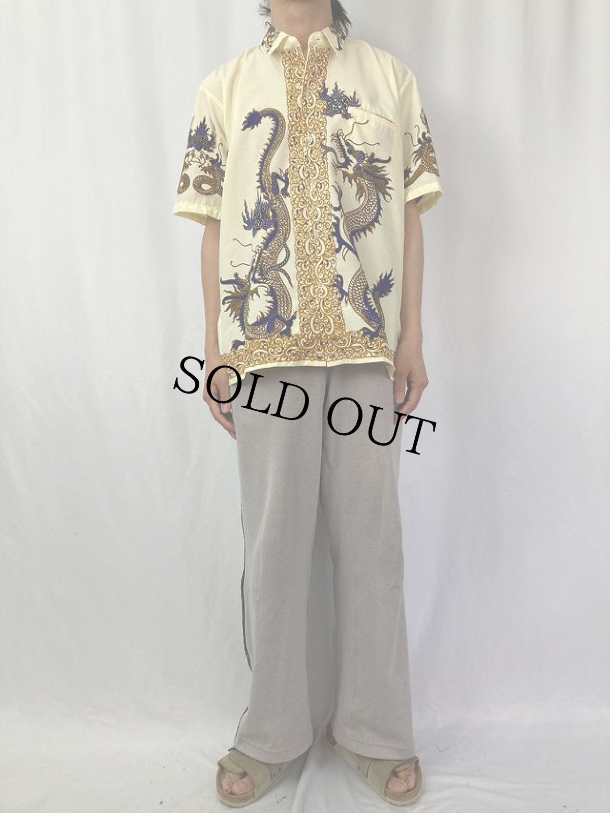 画像2: JAVA BATIK バティック柄 コットンシャツ XL (2)