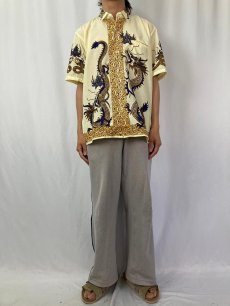 画像2: JAVA BATIK バティック柄 コットンシャツ XL (2)