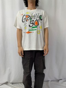 画像2: 80's "GRAPHIC 50's" アートプリントTシャツ XL (2)
