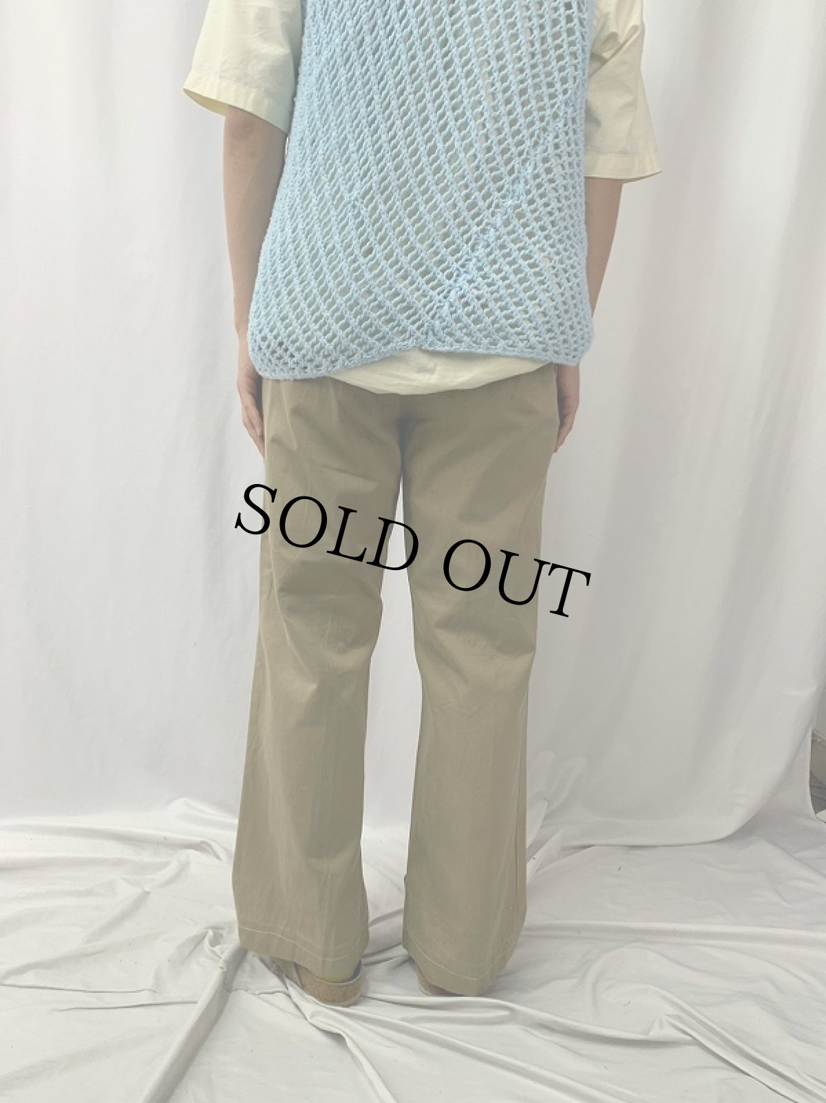 画像4: 70's ギリシャ軍 チノトラウザーズ W30 (4)