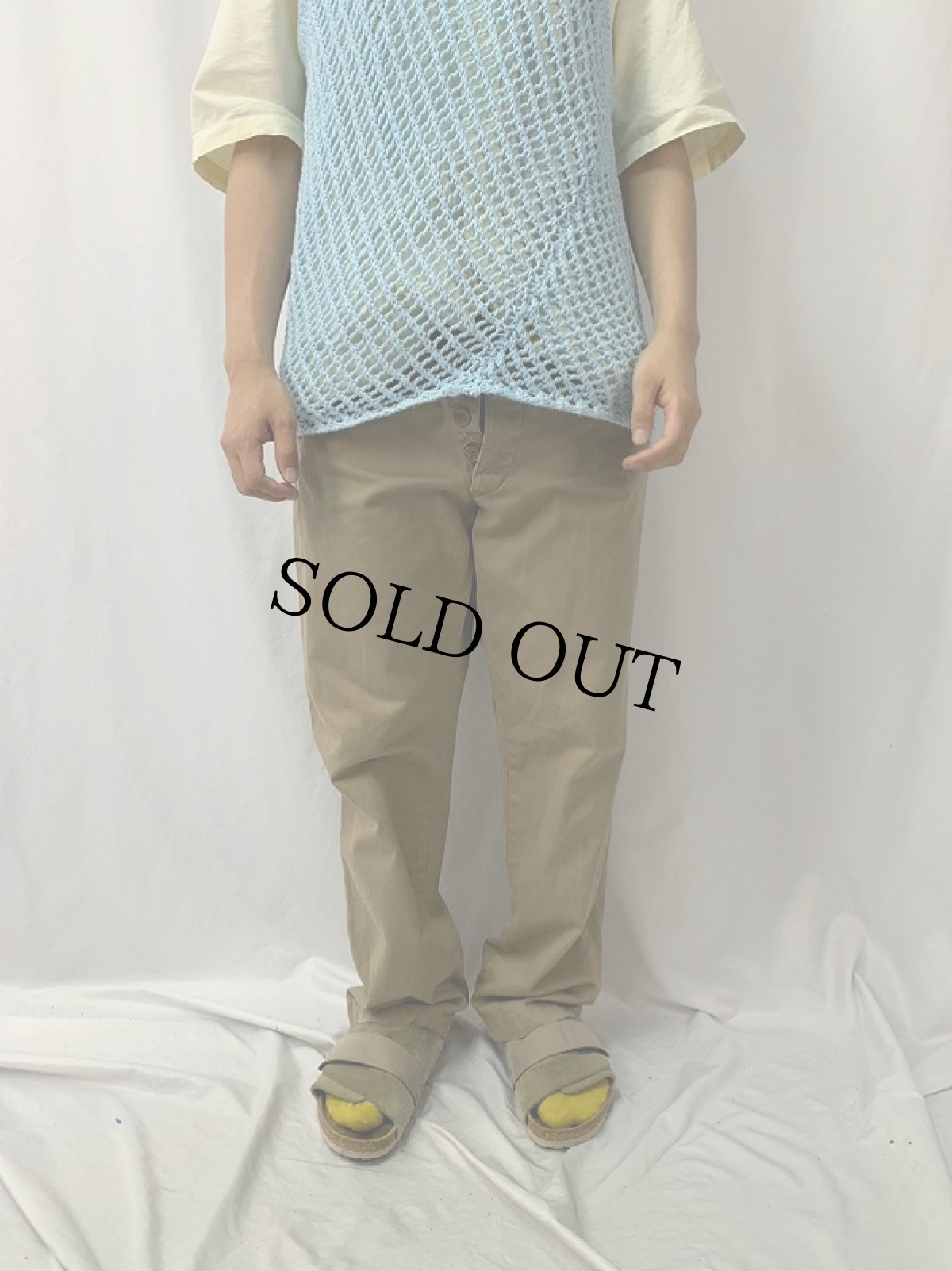 画像2: 70's ギリシャ軍 チノトラウザーズ W31 (2)