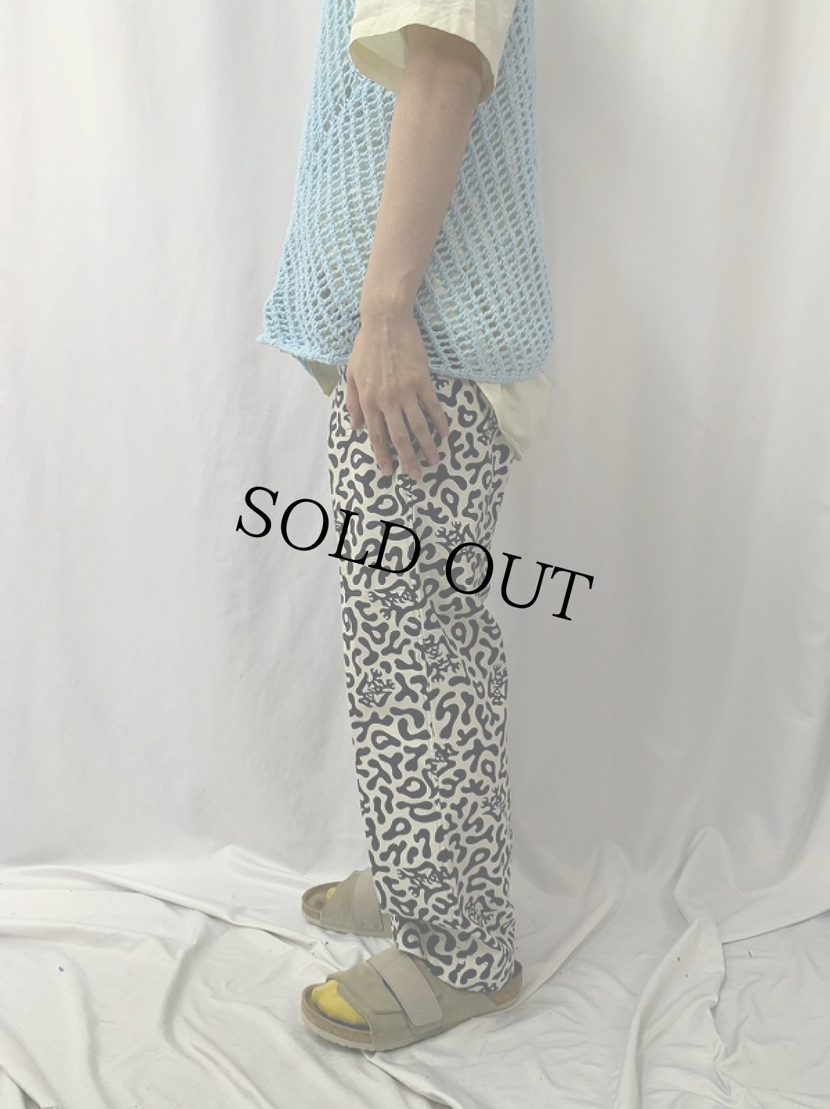 画像3: 70's 韓国 学生軍事訓練用 バクテリア迷彩 HBTパンツ W30 (3)