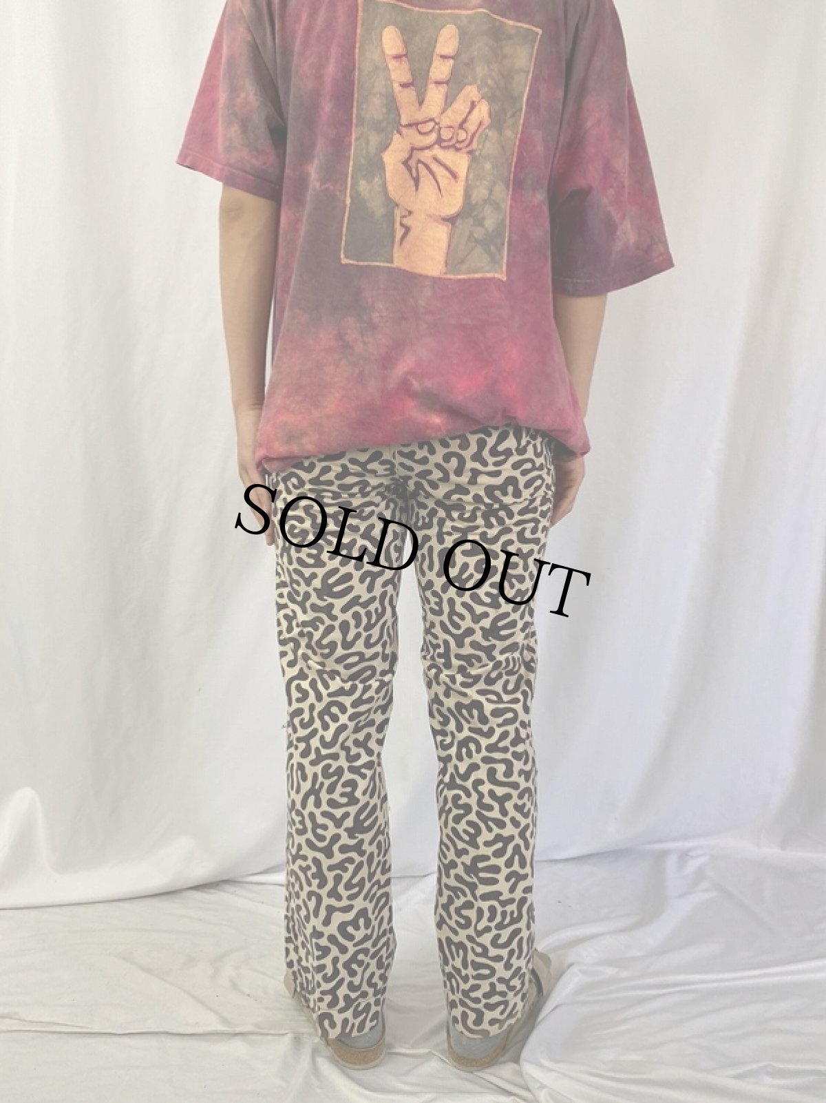 画像4: 70's 韓国 学生軍事訓練用 バクテリア迷彩 HBTパンツ W28 (4)