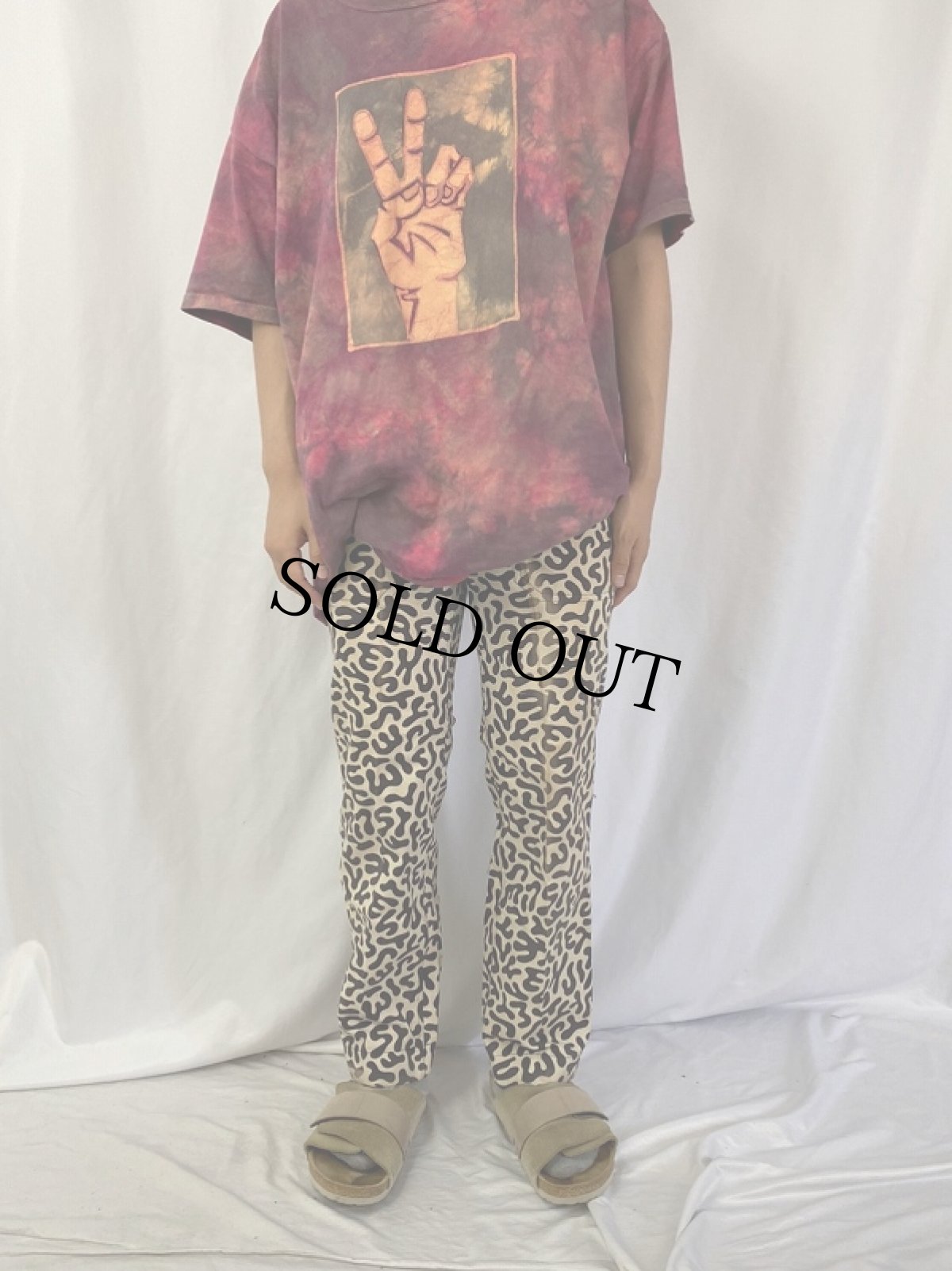 画像2: 70's 韓国 学生軍事訓練用 バクテリア迷彩 HBTパンツ W28 (2)