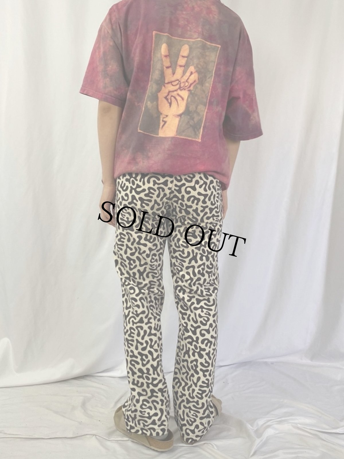 画像4: 70's 韓国 学生軍事訓練用 バクテリア迷彩 HBTパンツ W29 (4)