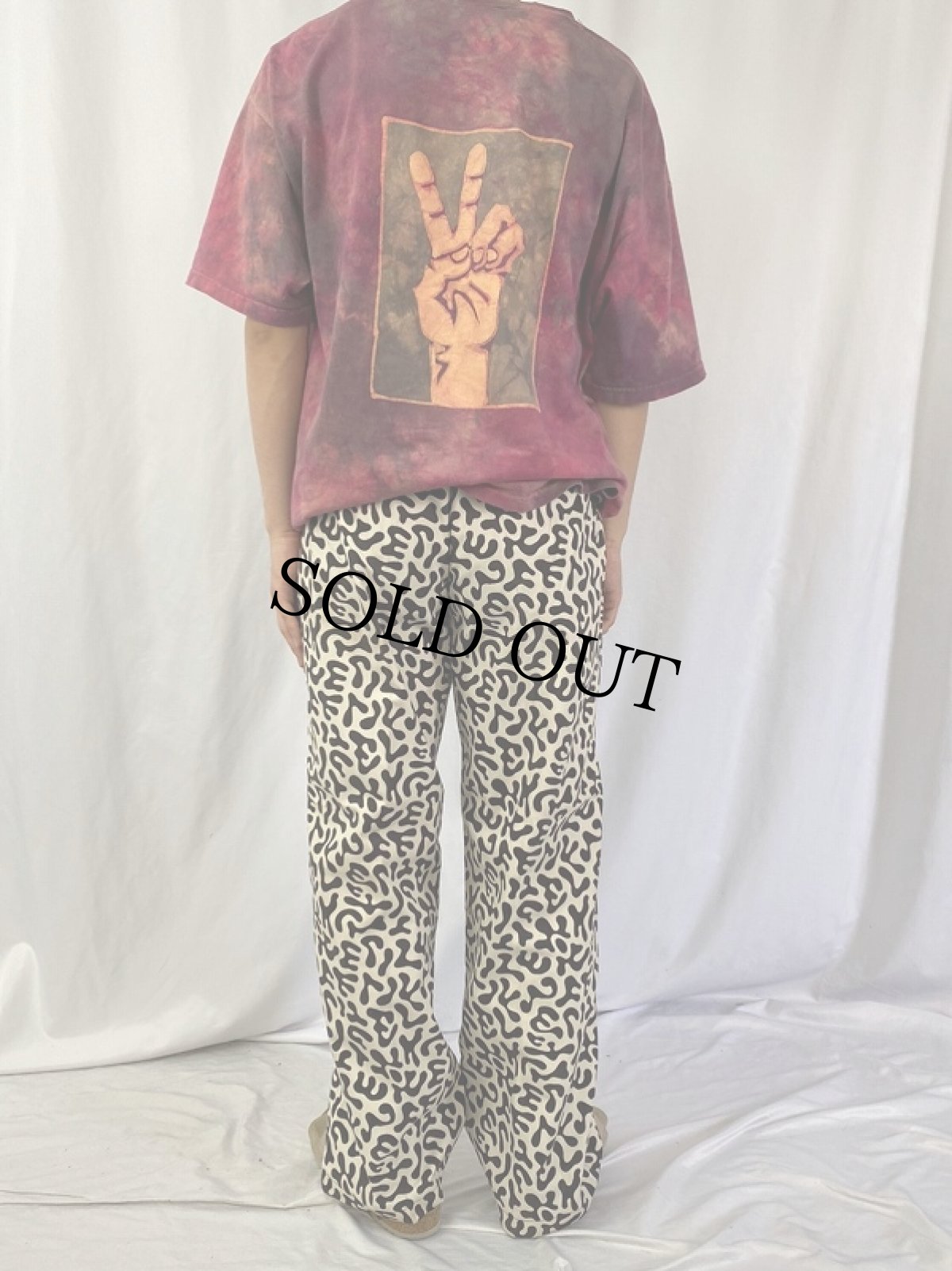 画像4: 70's 韓国 学生軍事訓練用 バクテリア迷彩 HBTパンツ W31 (4)