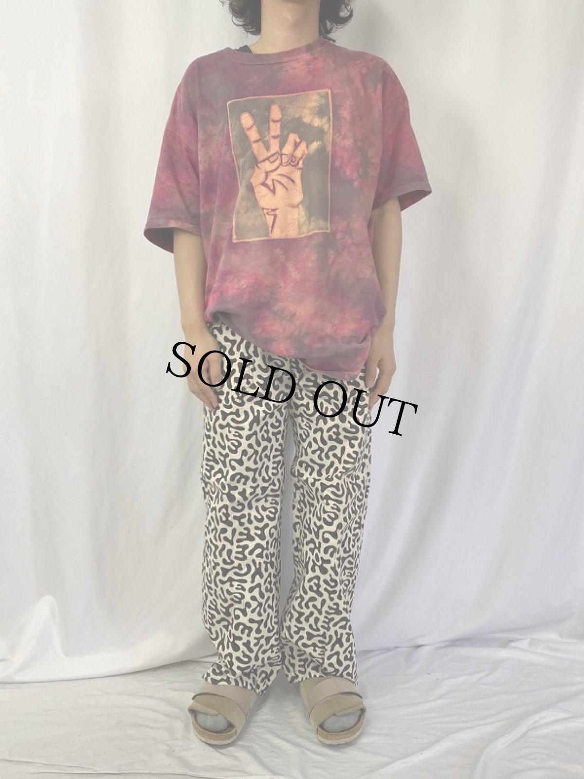 画像2: 70's 韓国 学生軍事訓練用 バクテリア迷彩 HBTパンツ W31 (2)