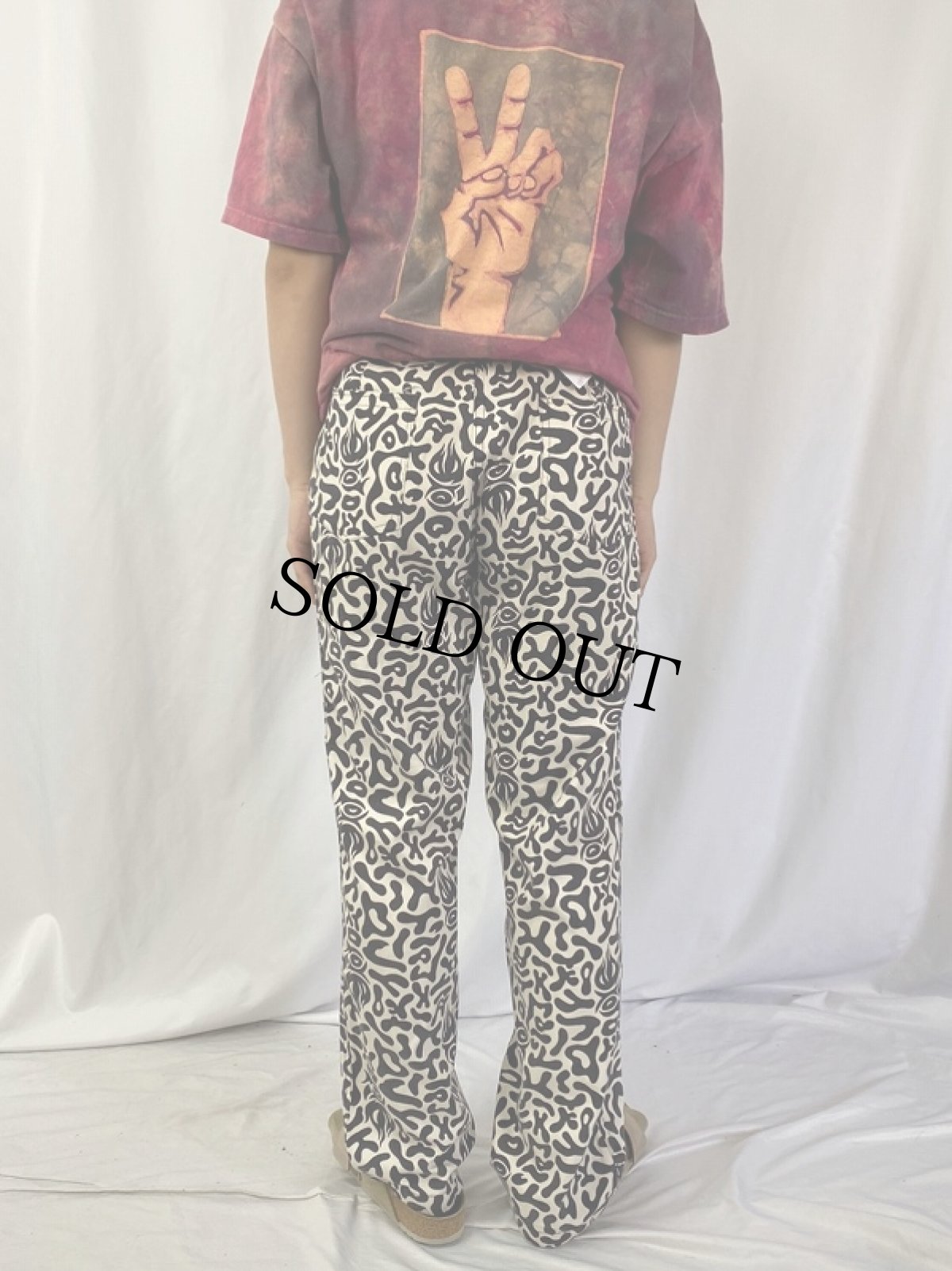 画像4: 70's 韓国 学生軍事訓練用 バクテリア迷彩 コットンツイルパンツ W30 (4)