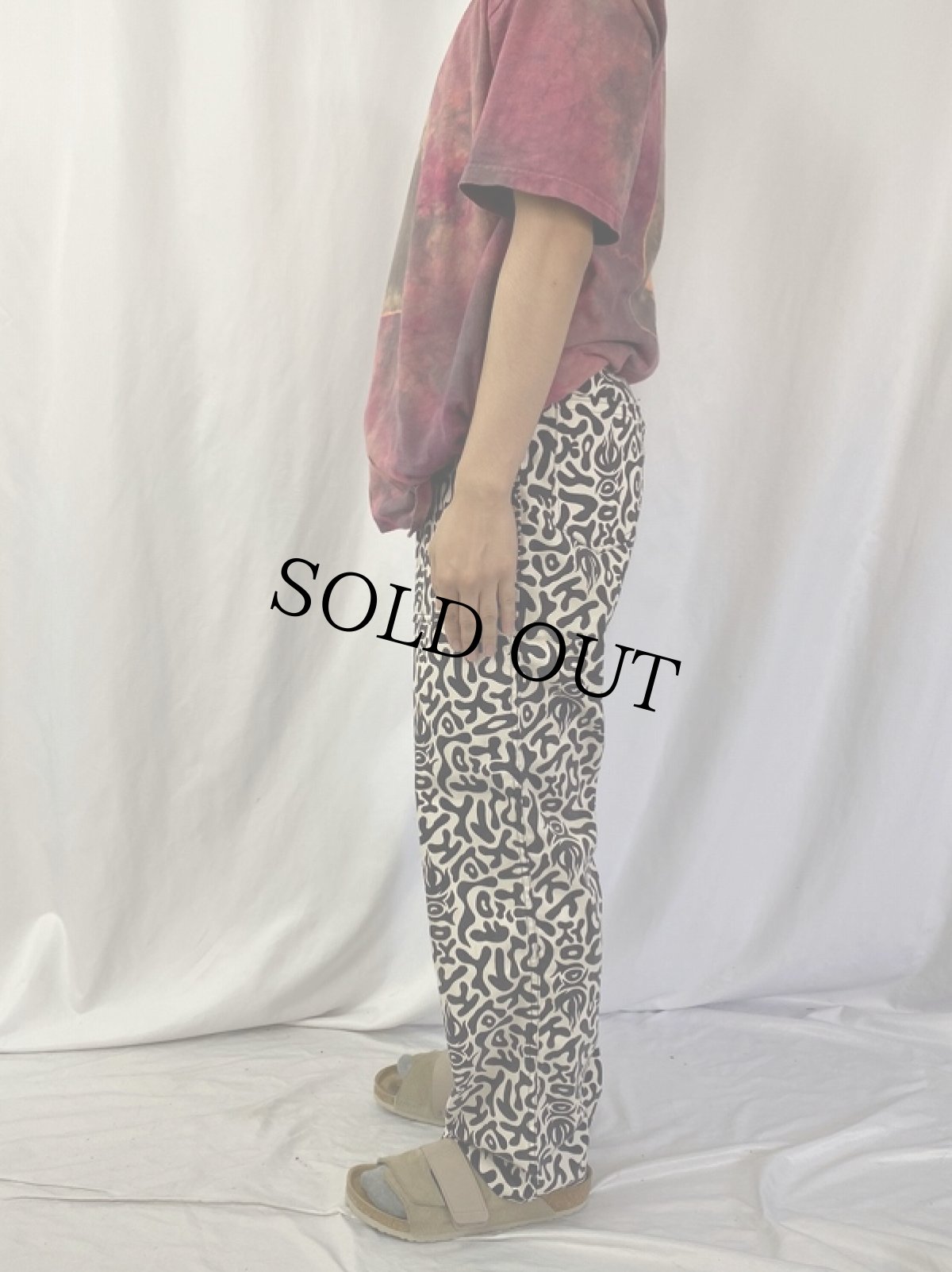 画像3: 70's 韓国 学生軍事訓練用 バクテリア迷彩 コットンツイルパンツ W30 (3)