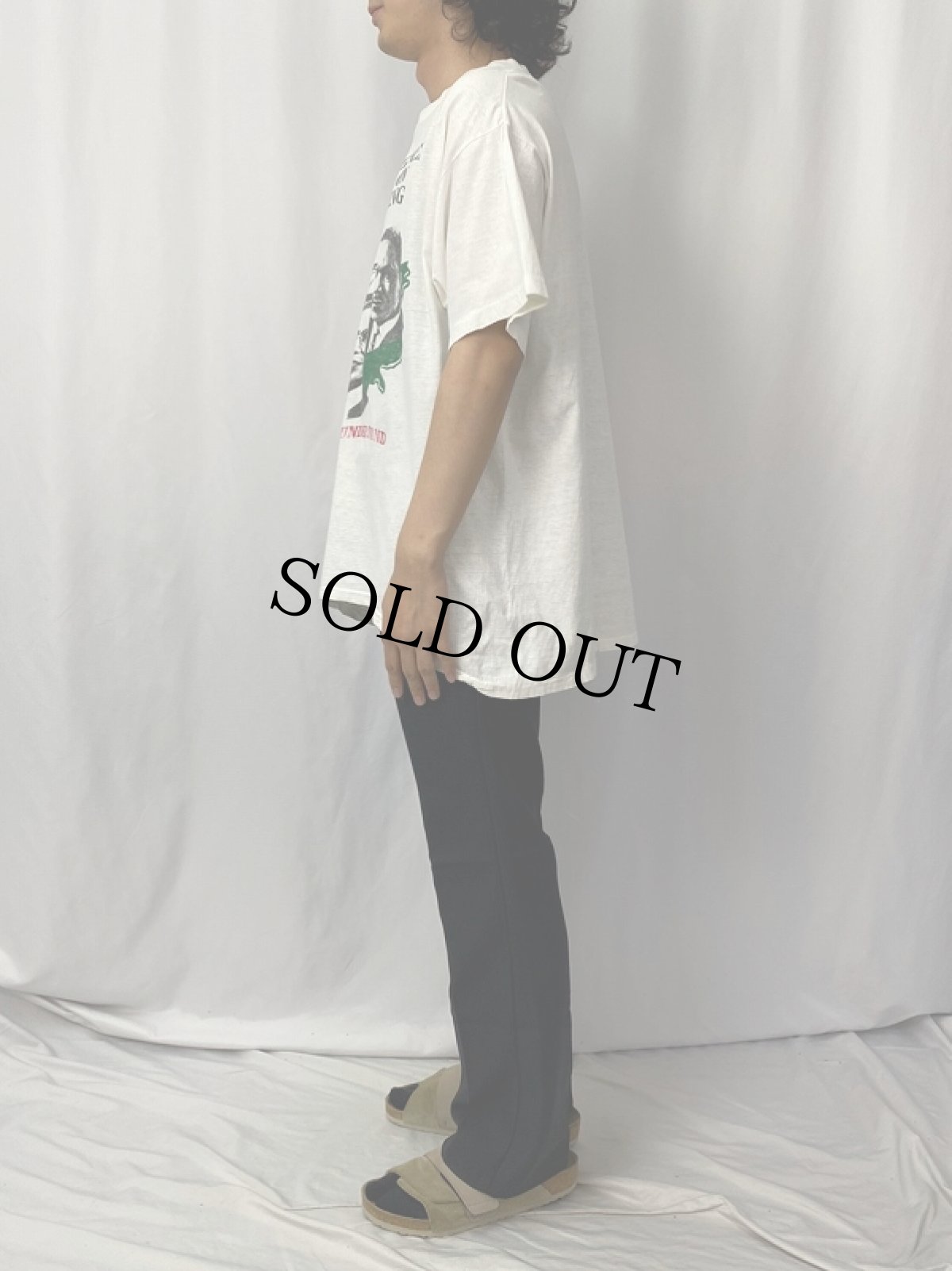 画像3: 90's "STRONG MEN KEEP ON COMING" 偉人プリントTシャツ XL (3)