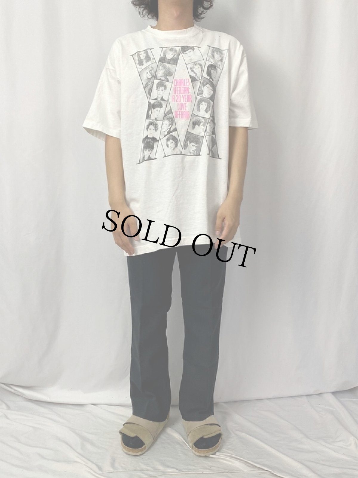 画像2: 90's Charles Ifergan USA製 "A 20 YEAR LOVE AFFHAIR" フォトプリントTシャツ XL (2)